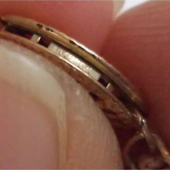 VINTAGE SIGNED GOLD FILLED ROSE QUARTZ & AMETHYST 17" NECKLACE - Picture 2 of 2